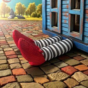 PLUSH Wicked Witch Stockings Slippers Legs NEW NWOT